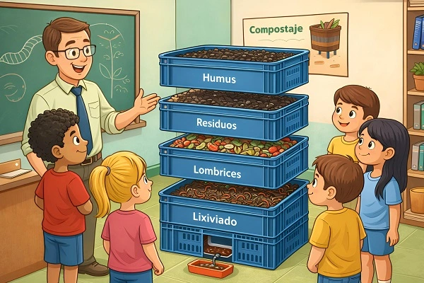 Vermicompostaje Escolar con Enfoque STEM+