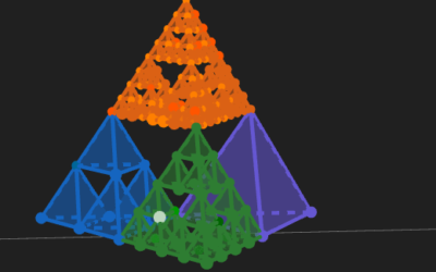 Tetraedro de Sierpinski con regla y compás